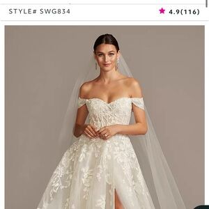 NWT Style #SWG834 ivory wedding dress size 4